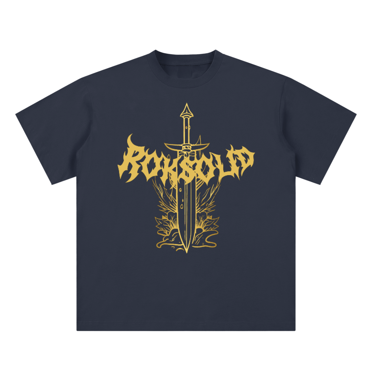Solid Metal Gold Blade Tee