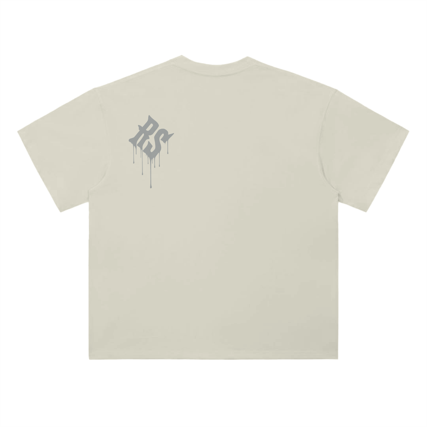 Graffiti Drop Shoulder Grey Tee