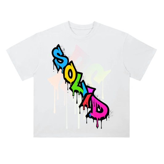 Graffiti Multi-Color Drop Shoulder Tee