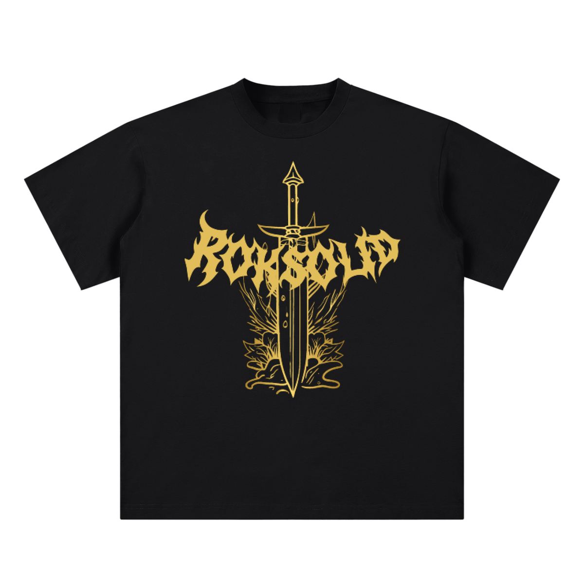 Solid Metal Gold Blade Tee