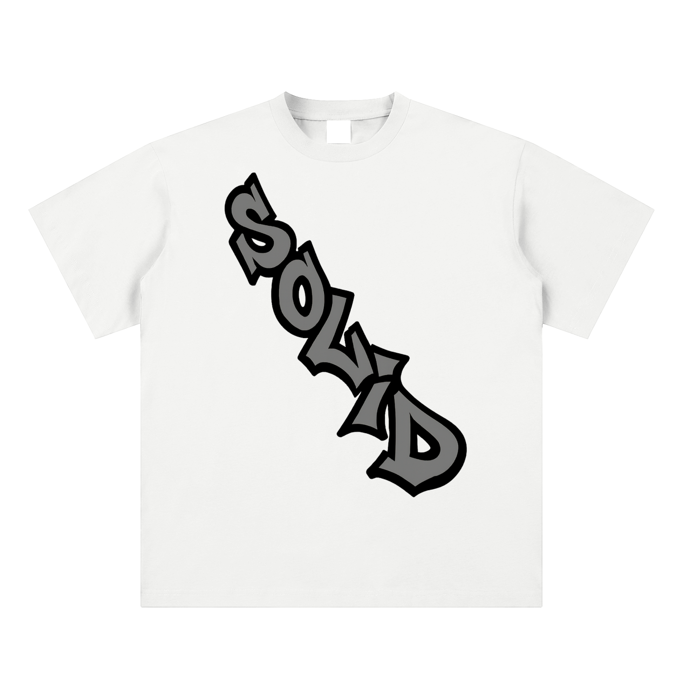 Solid Crossbody Grey Tee