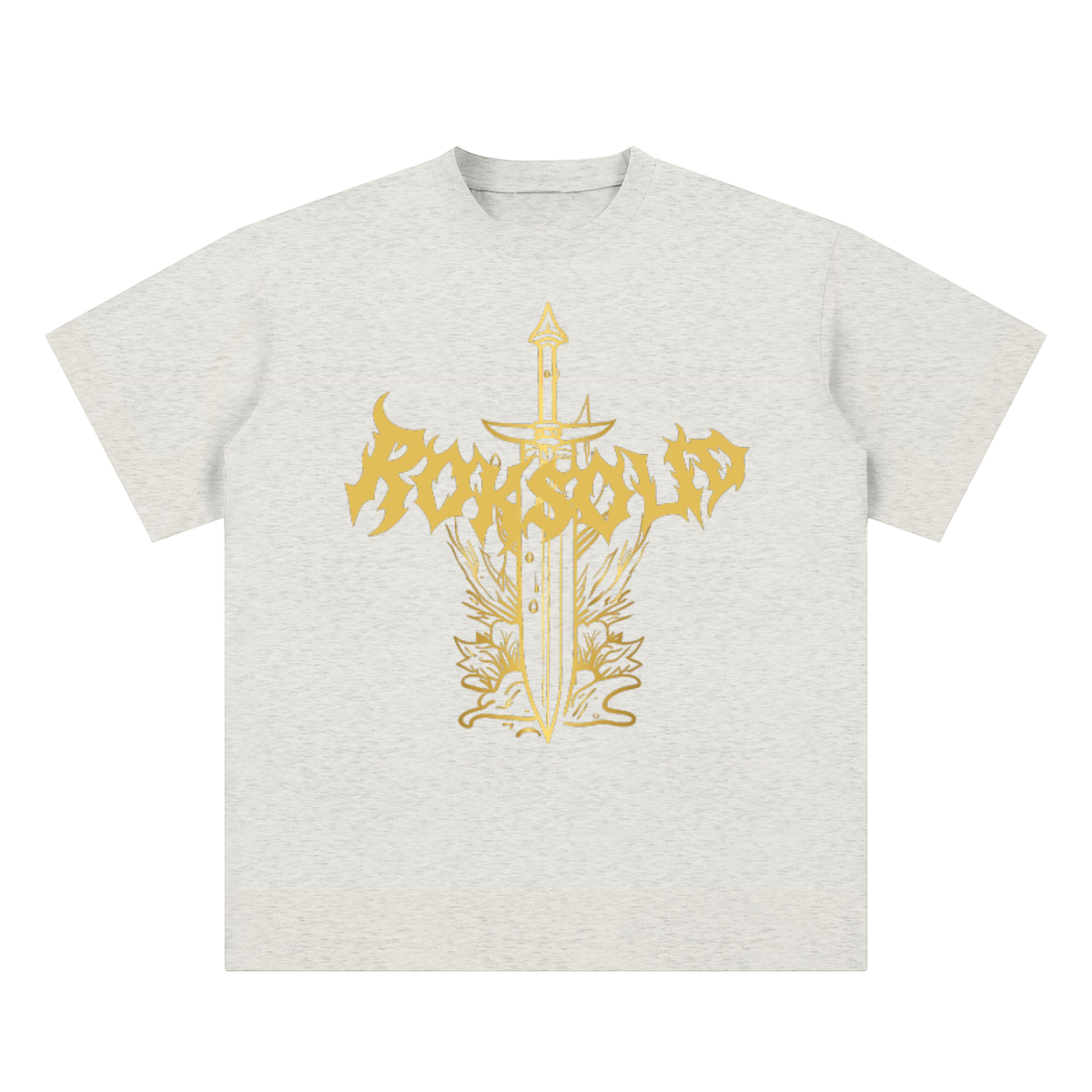 Solid Metal Gold Blade Tee