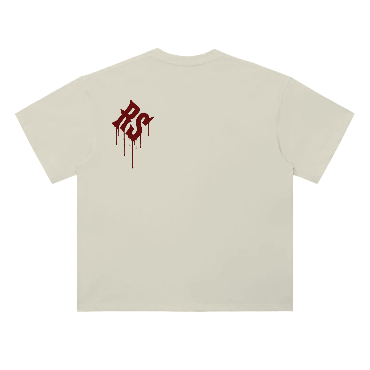 Graffiti Red Drop Shoulder Tee