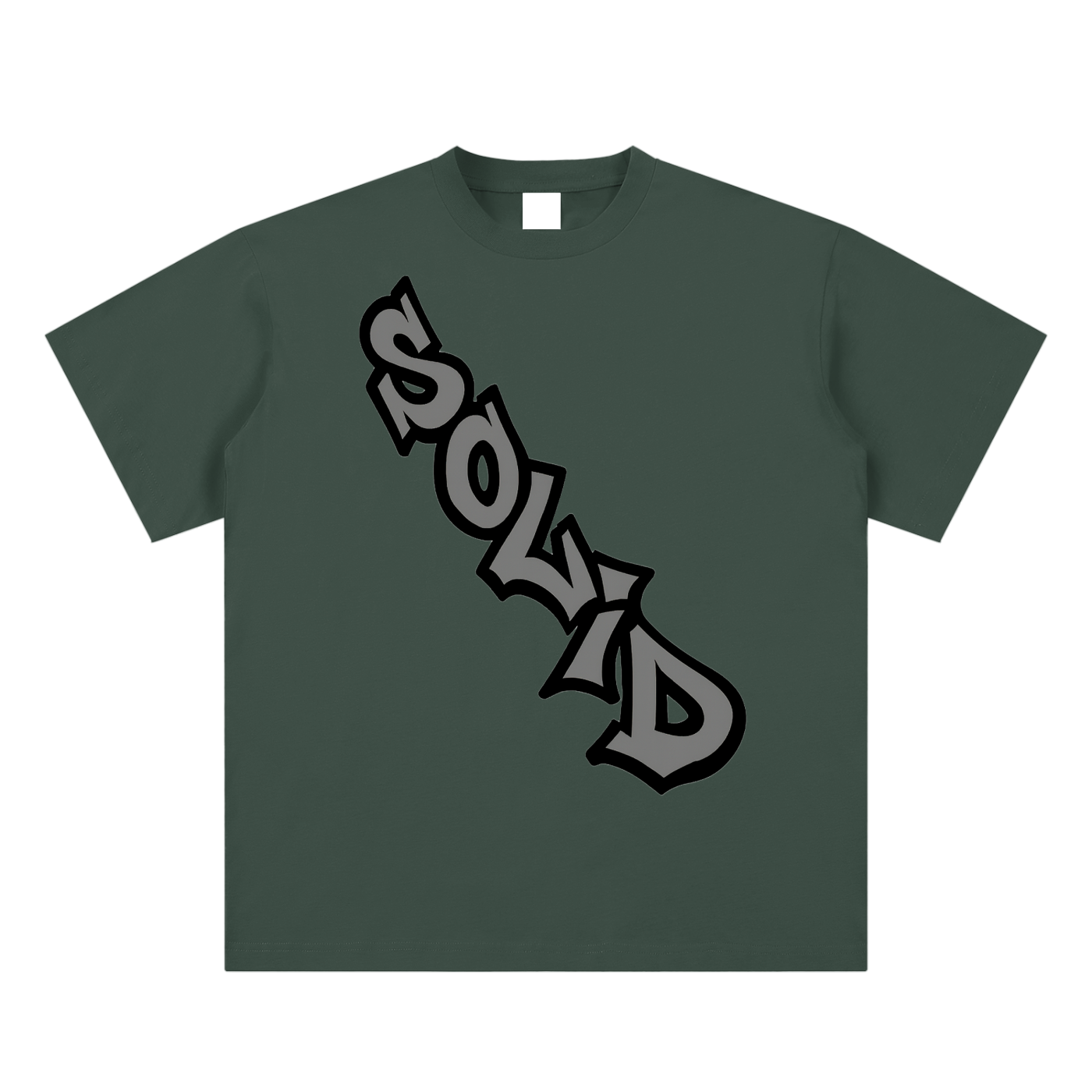 Solid Crossbody Grey Tee