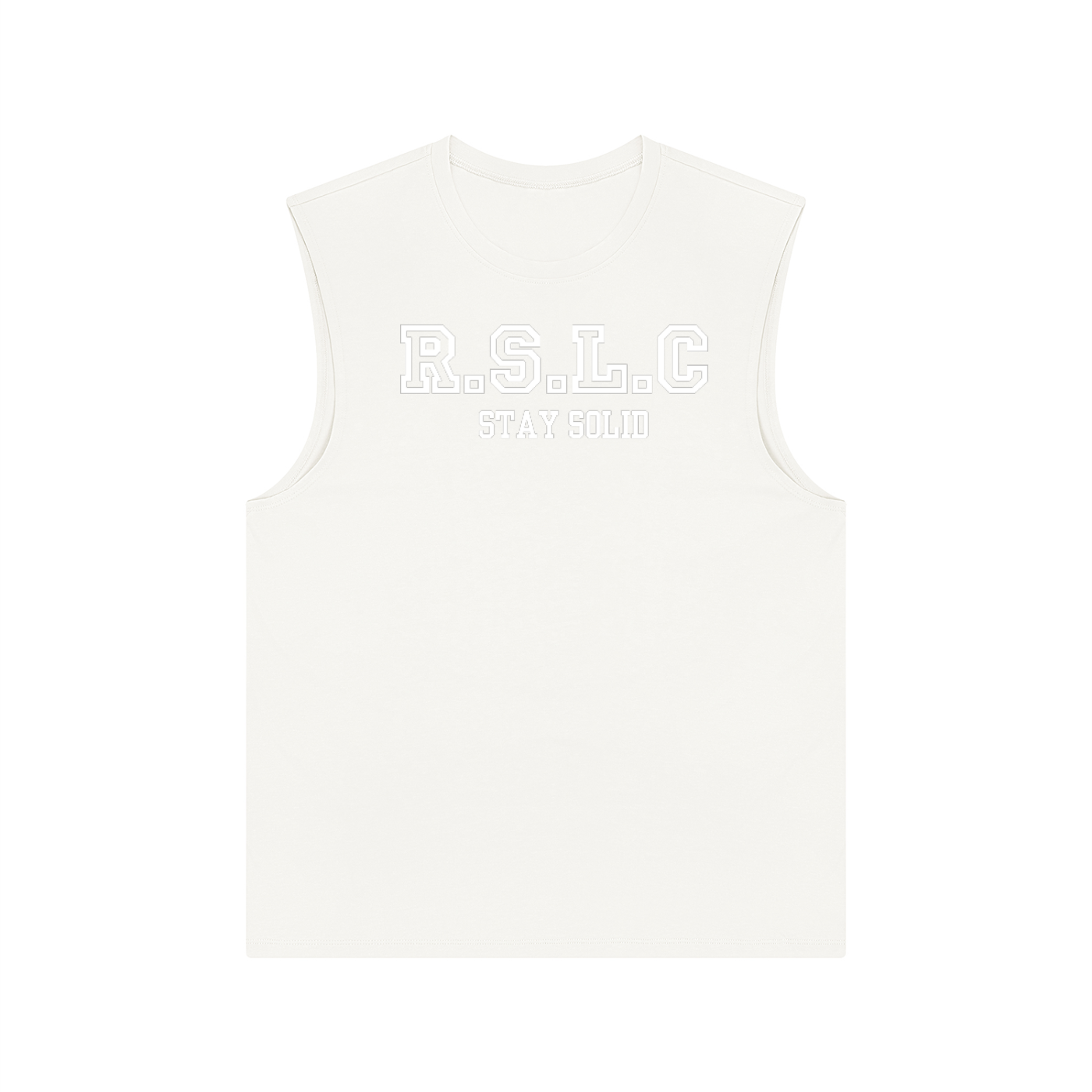 R.S.L.C Varsity White Performance Tank Top