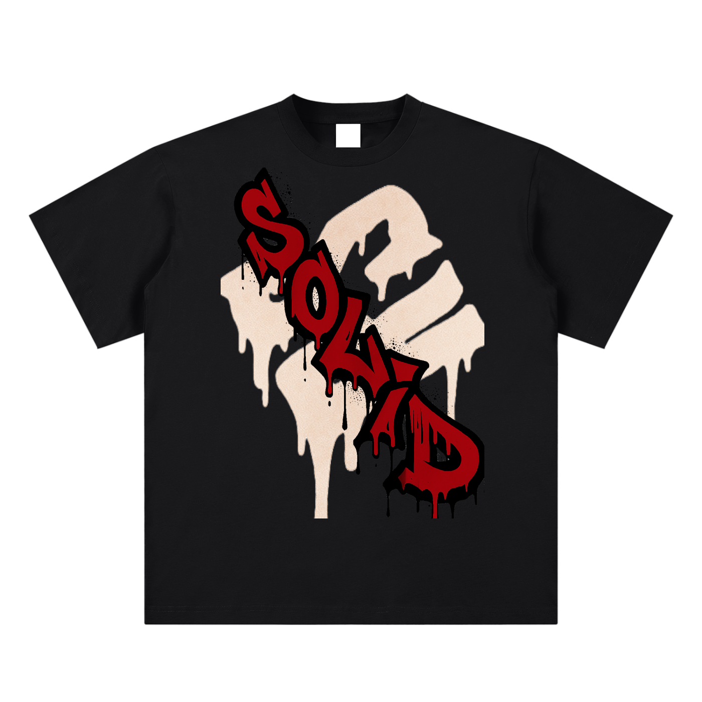 Graffiti Red Inverse Tee