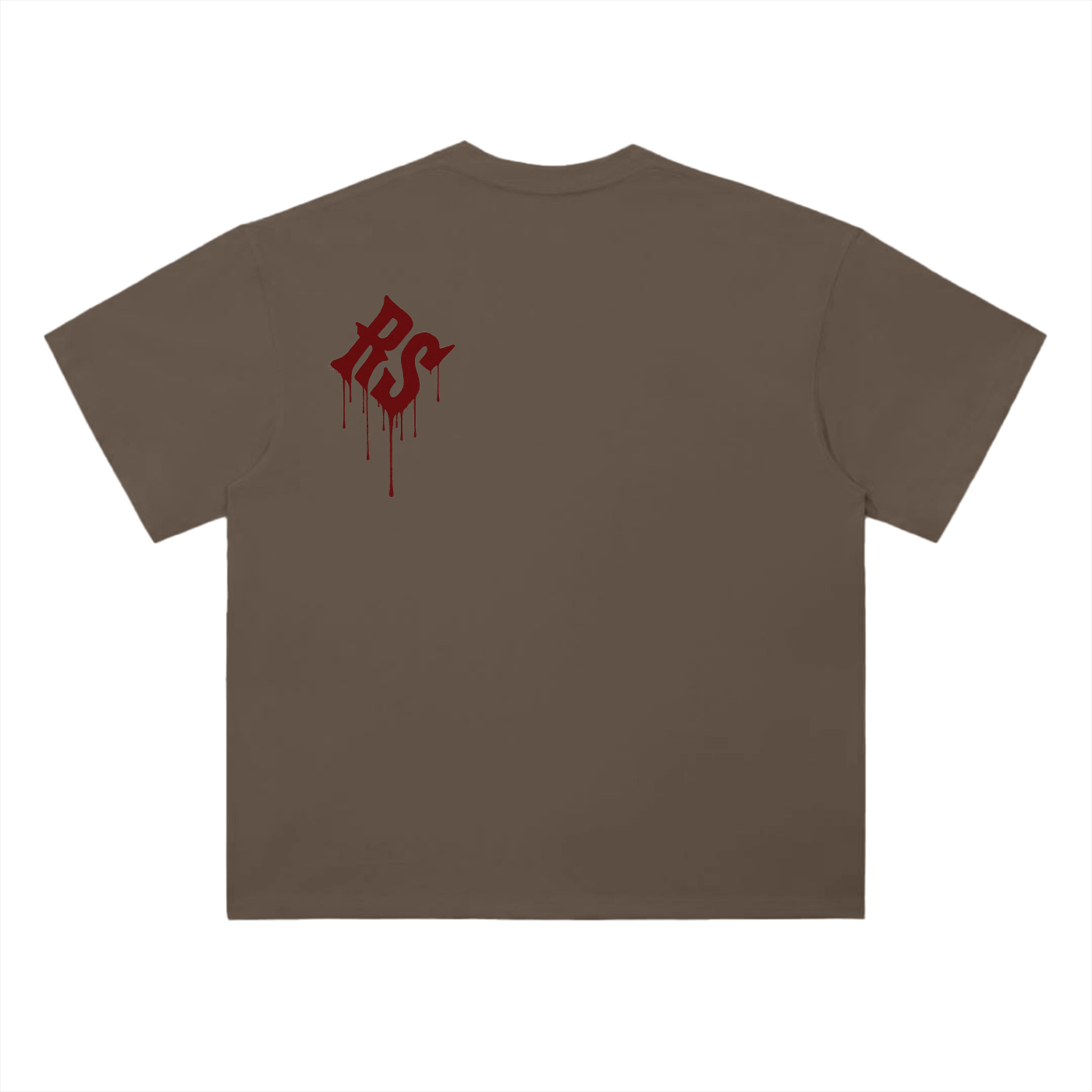 Graffiti Red Drop Shoulder Tee