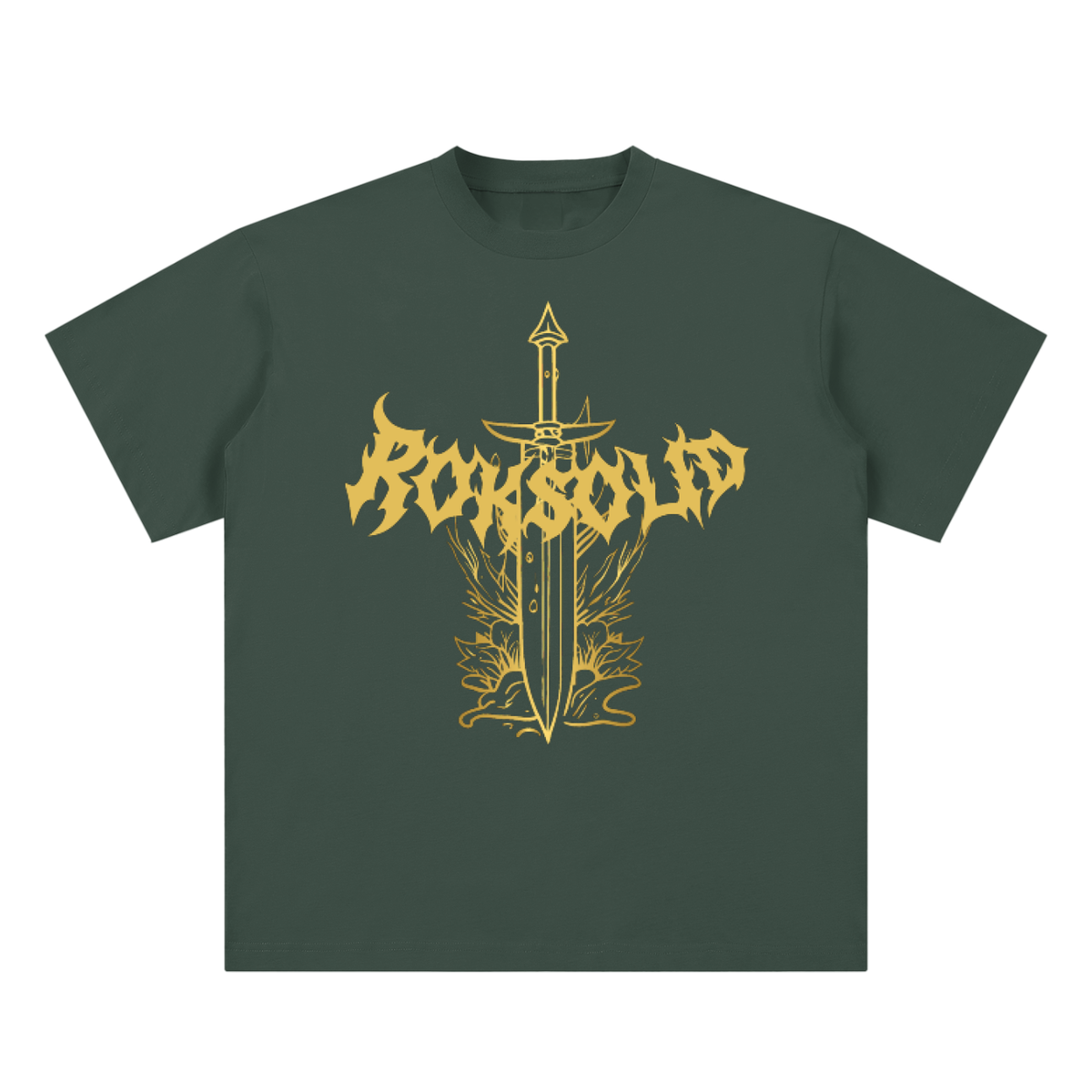 Solid Metal Gold Blade Tee