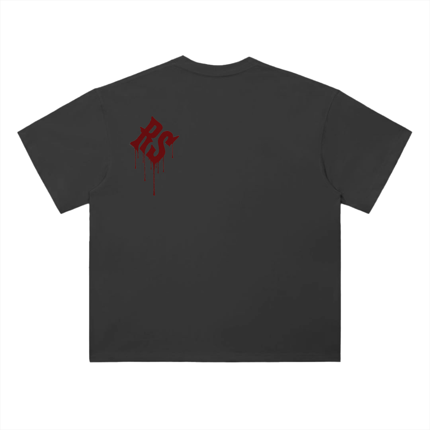 Graffiti Red Drop Shoulder Tee