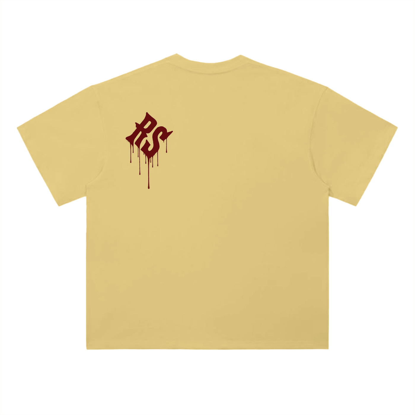 Graffiti Red Drop Shoulder Tee