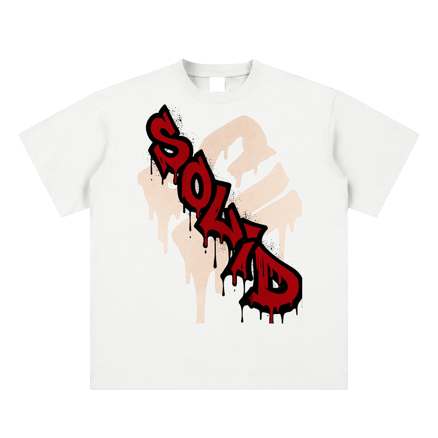 Graffiti Red Inverse Tee