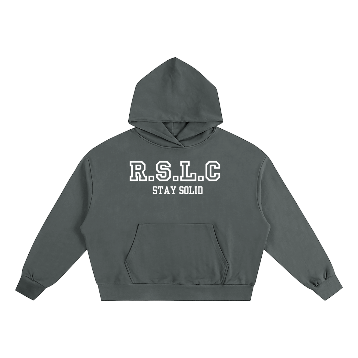 R.S.L.C Varsity White Oversized Hoodie