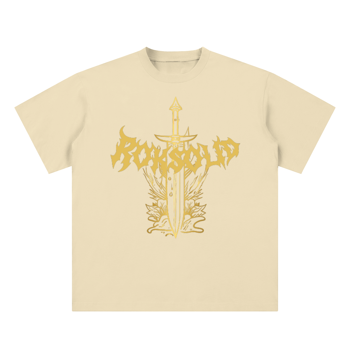 Solid Metal Gold Blade Tee