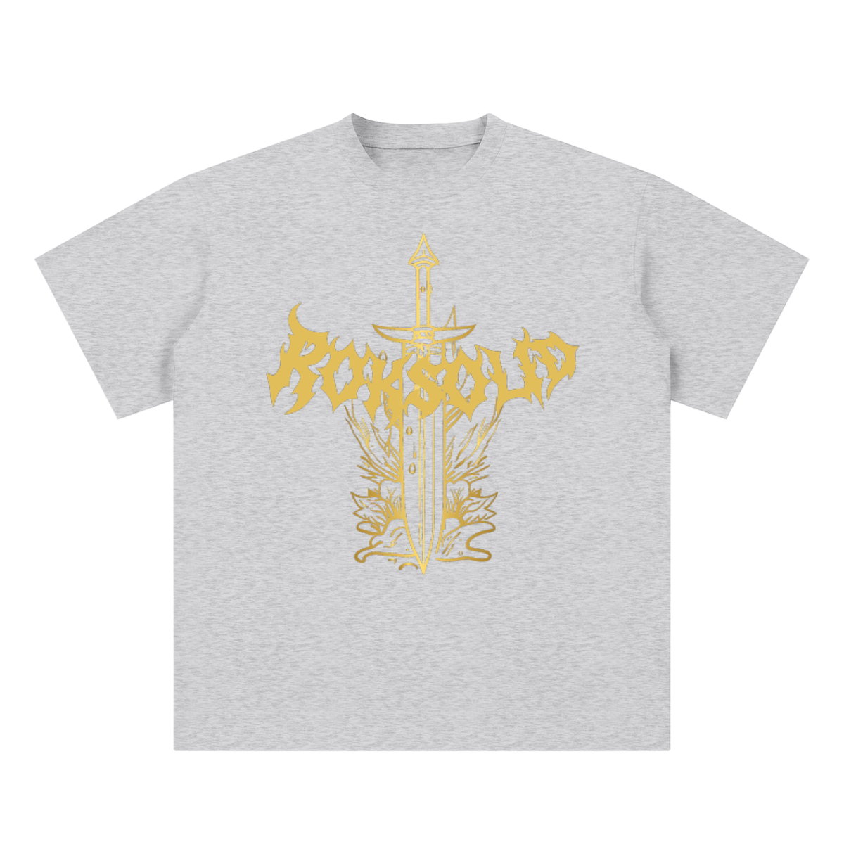 Solid Metal Gold Blade Tee