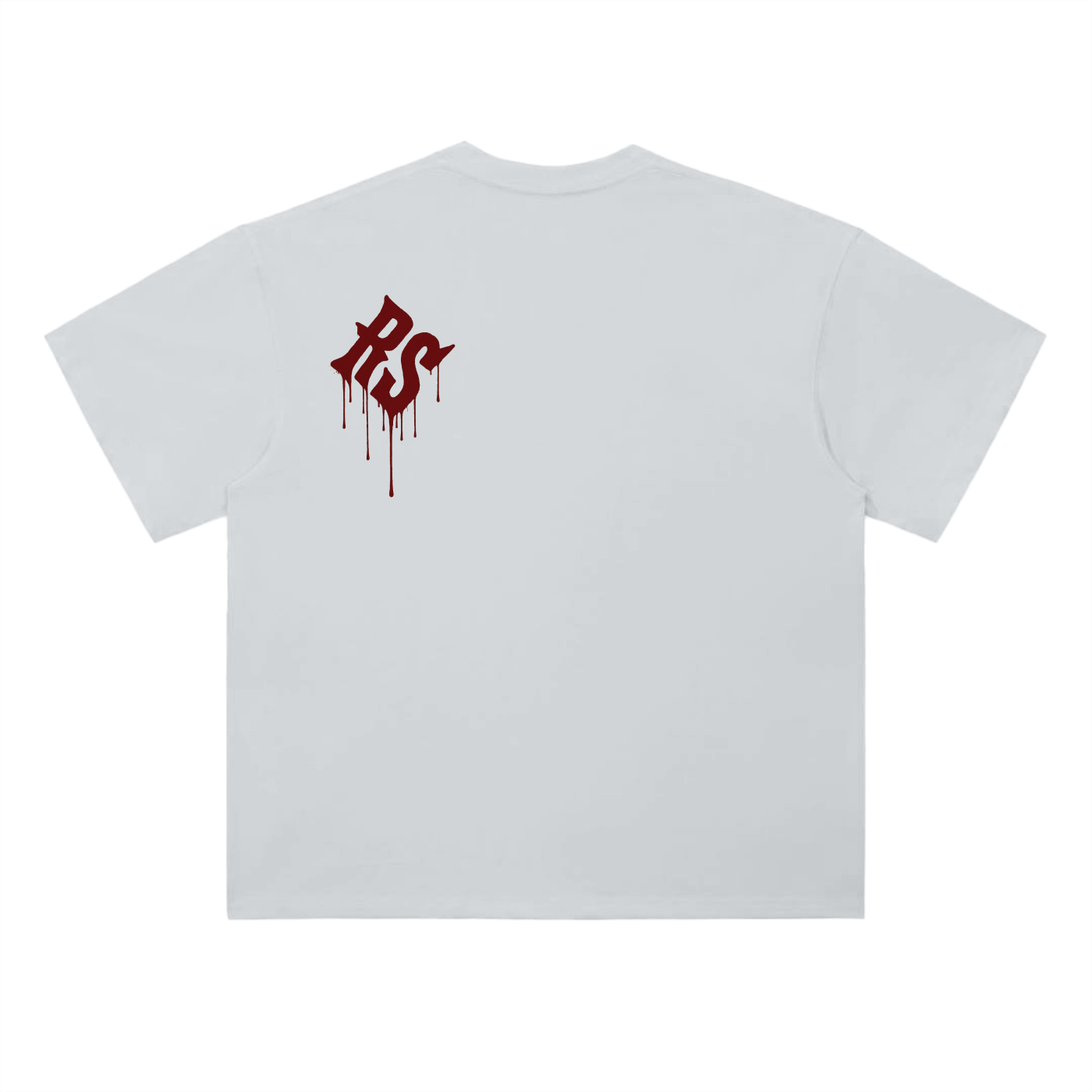 Graffiti Red Drop Shoulder Tee