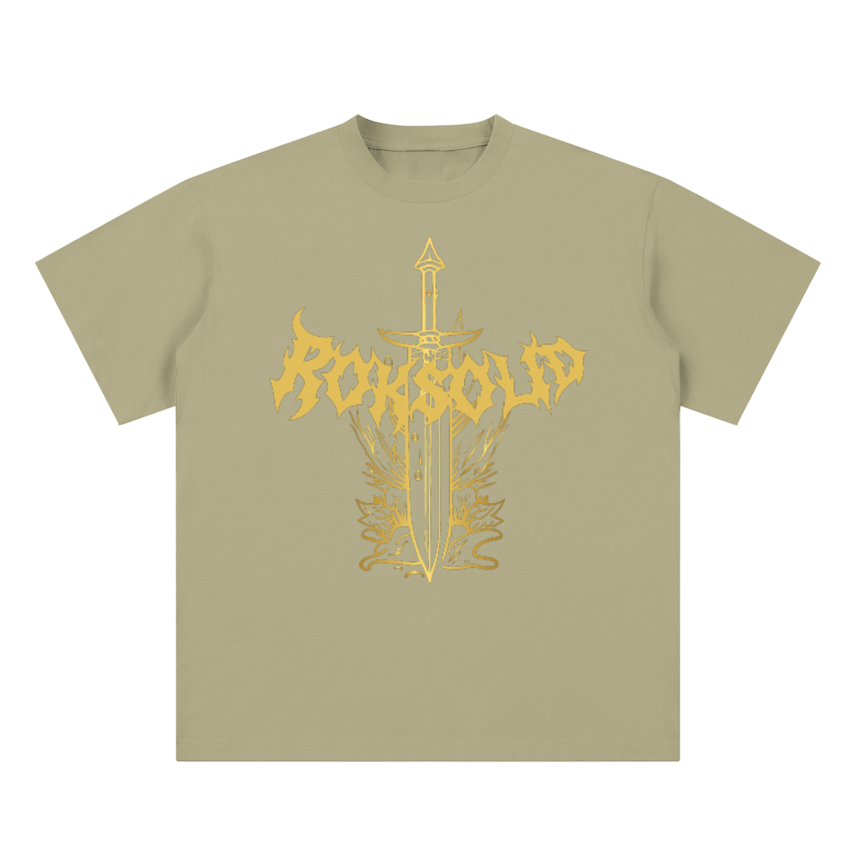 Solid Metal Gold Blade Tee