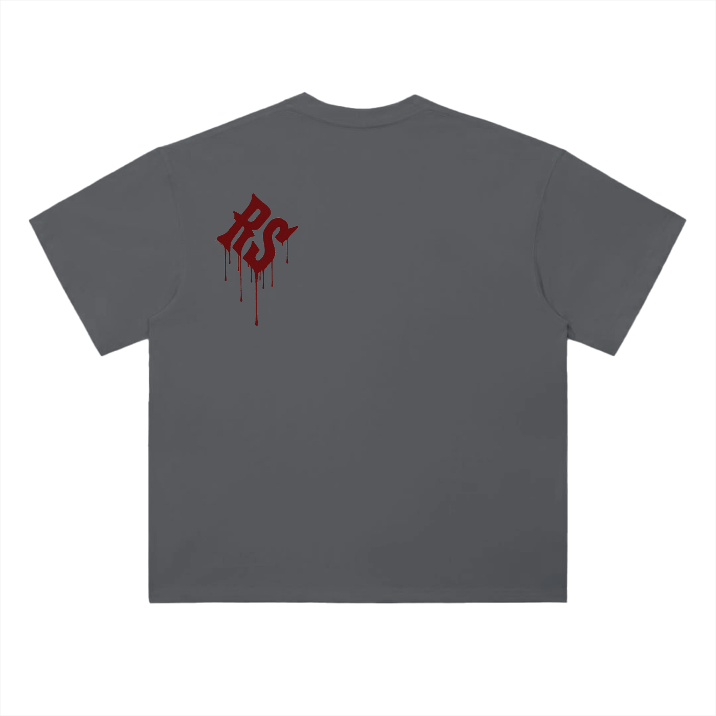Graffiti Red Drop Shoulder Tee