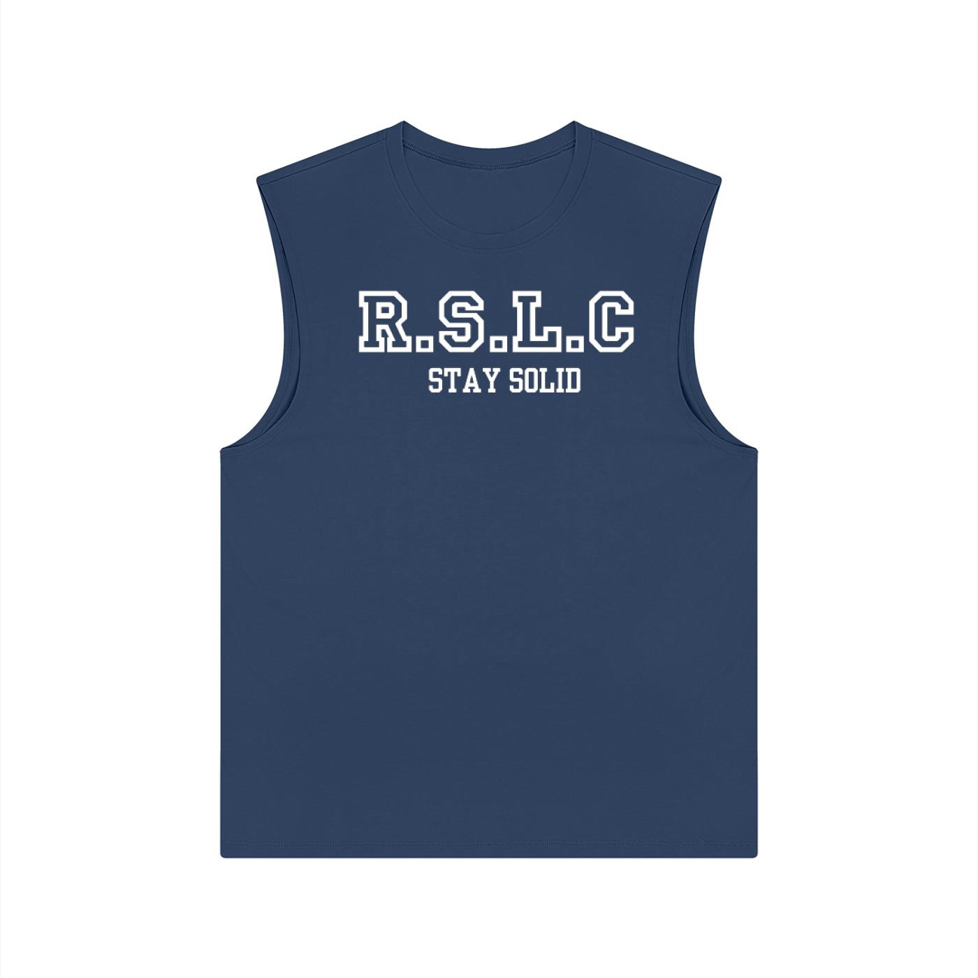 R.S.L.C Varsity White Performance Tank Top