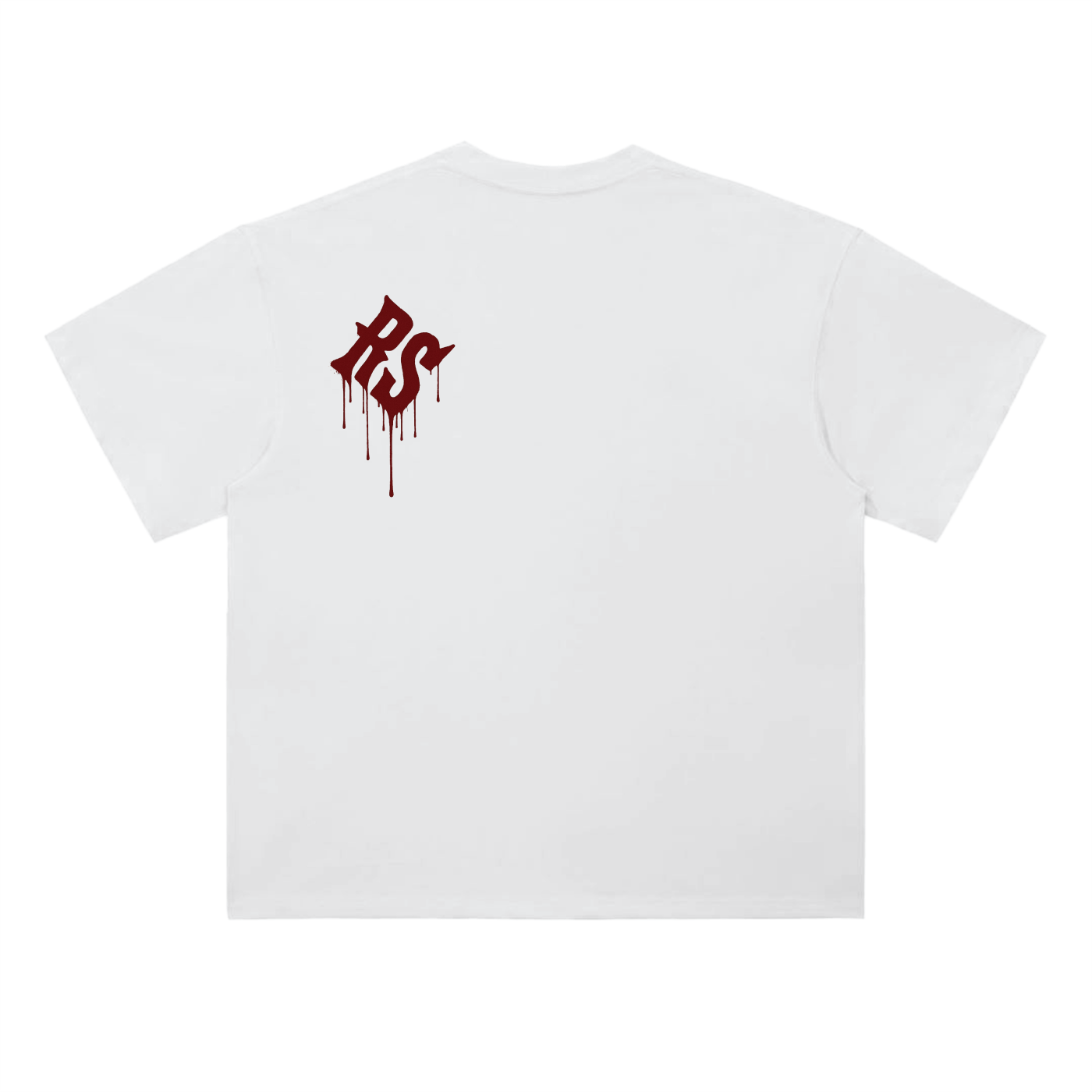 Graffiti Red Drop Shoulder Tee