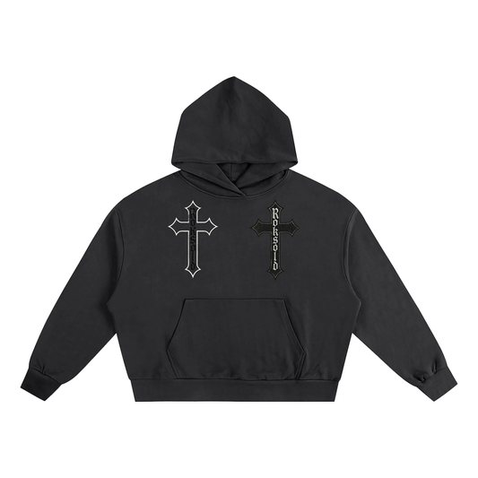 Gothic Double cross  Oversized Hoodie