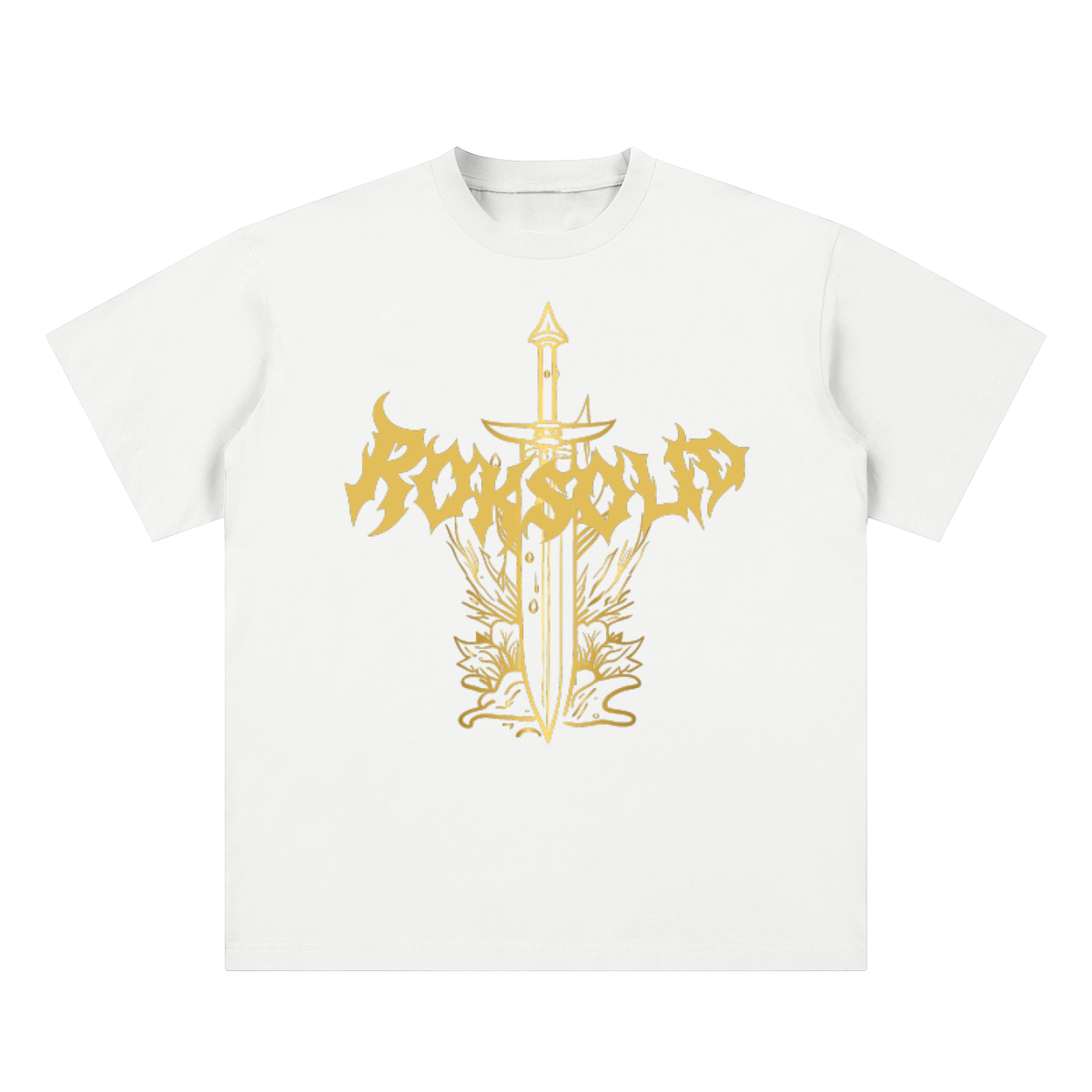 Solid Metal Gold Blade Tee