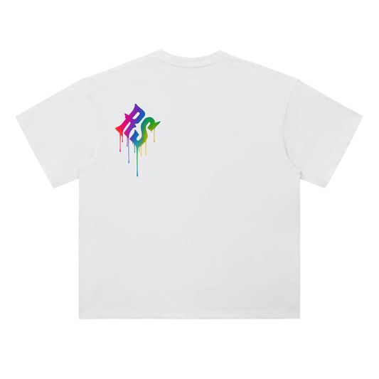 Graffiti Multi-Color Drop Shoulder Tee