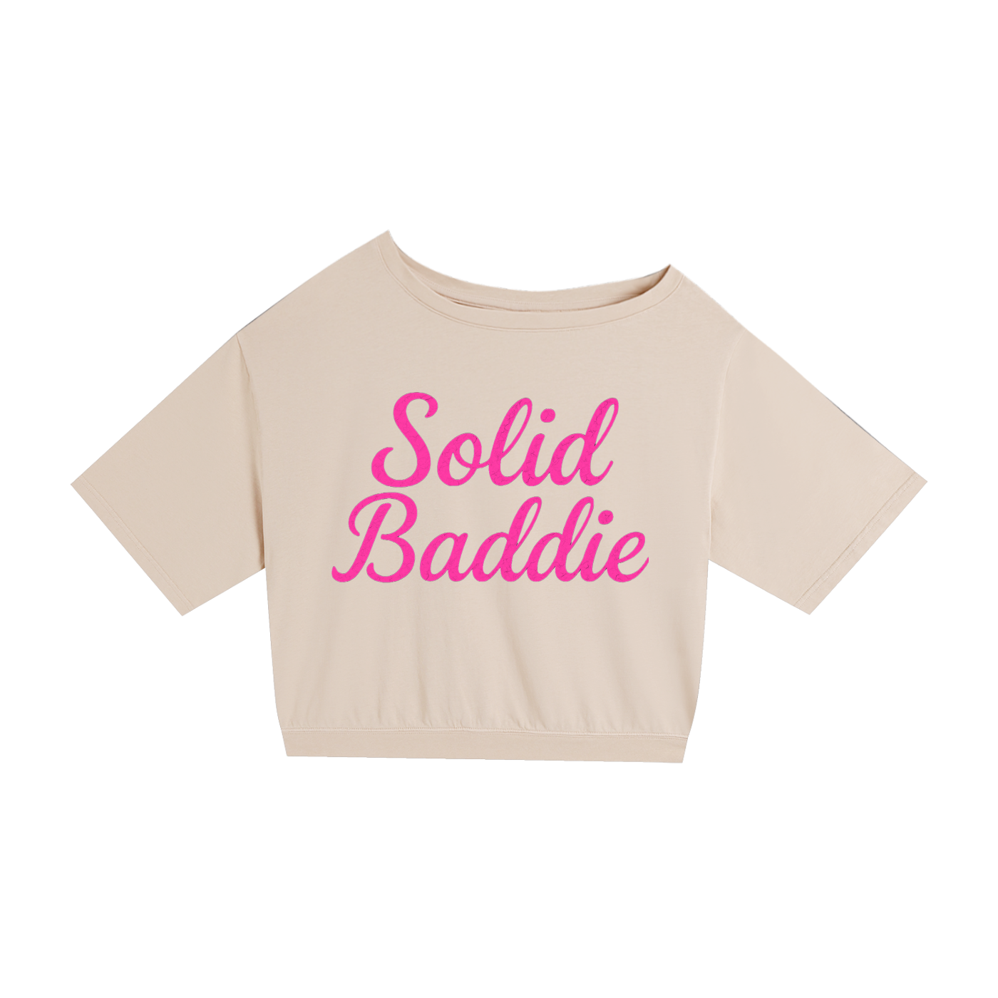 Solid Baddie Asymmetric Shoulder Oversized Cotton T-Shirt