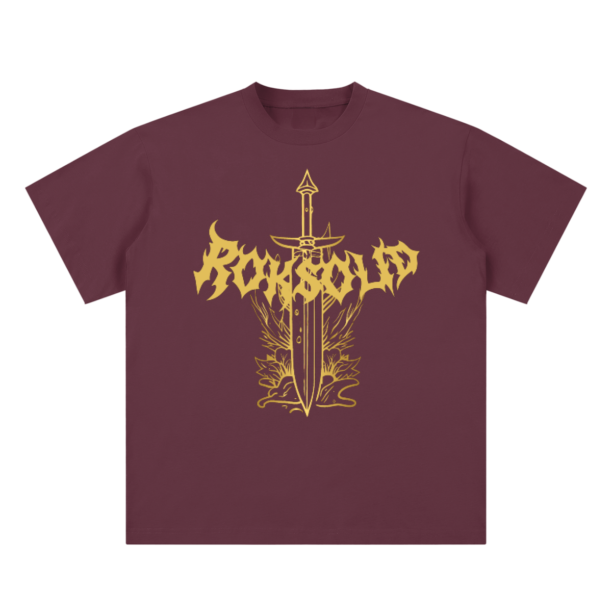 Solid Metal Gold Blade Tee