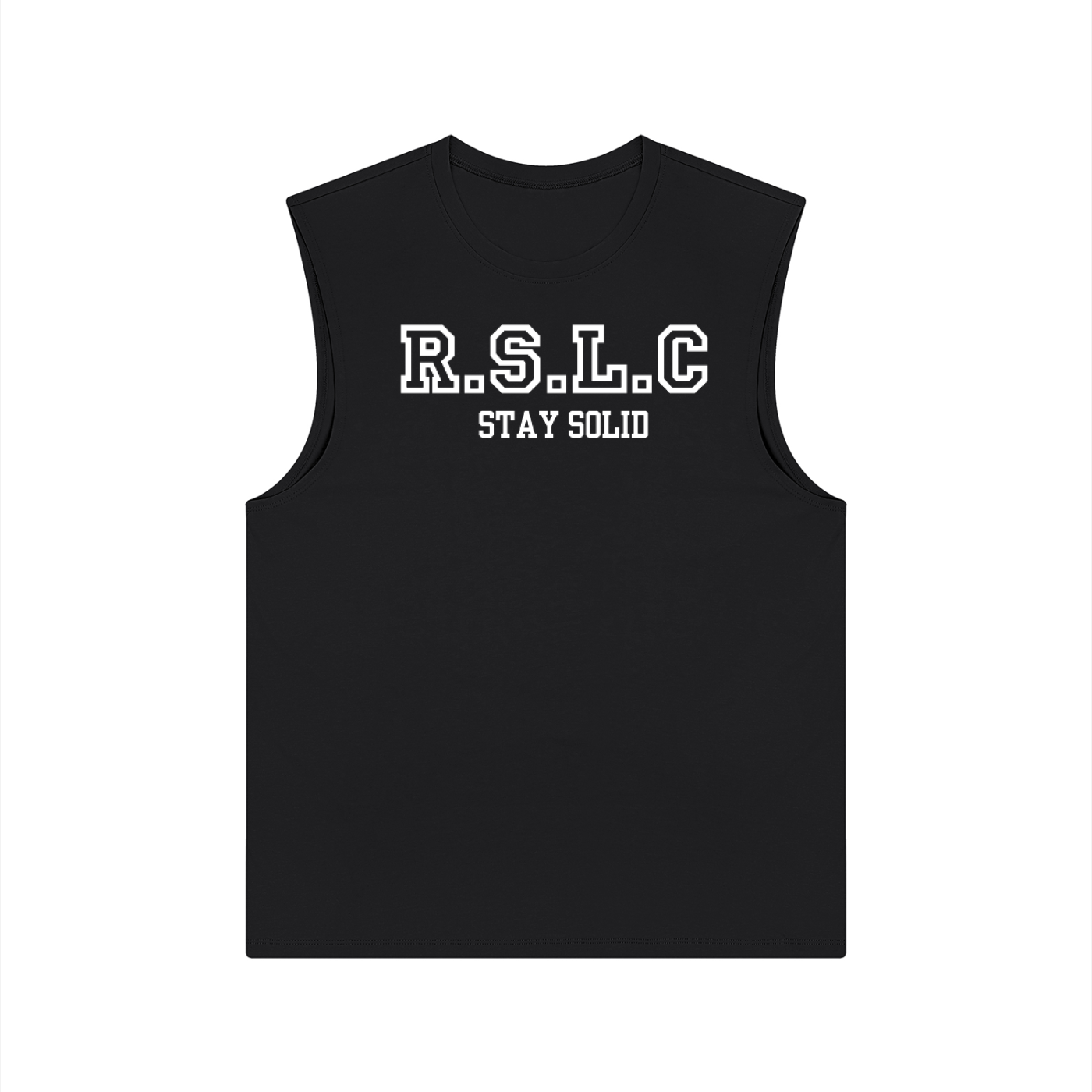 R.S.L.C Varsity White Performance Tank Top